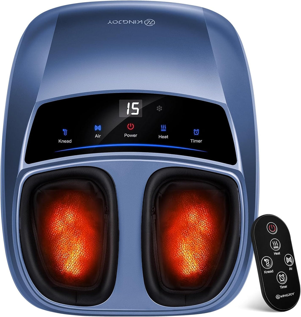 Foot Massager with Heat, Deep Kneading Shiatsu Foot Machine with Remote , Fits Up to Men Size 14, Gifts for Women Men