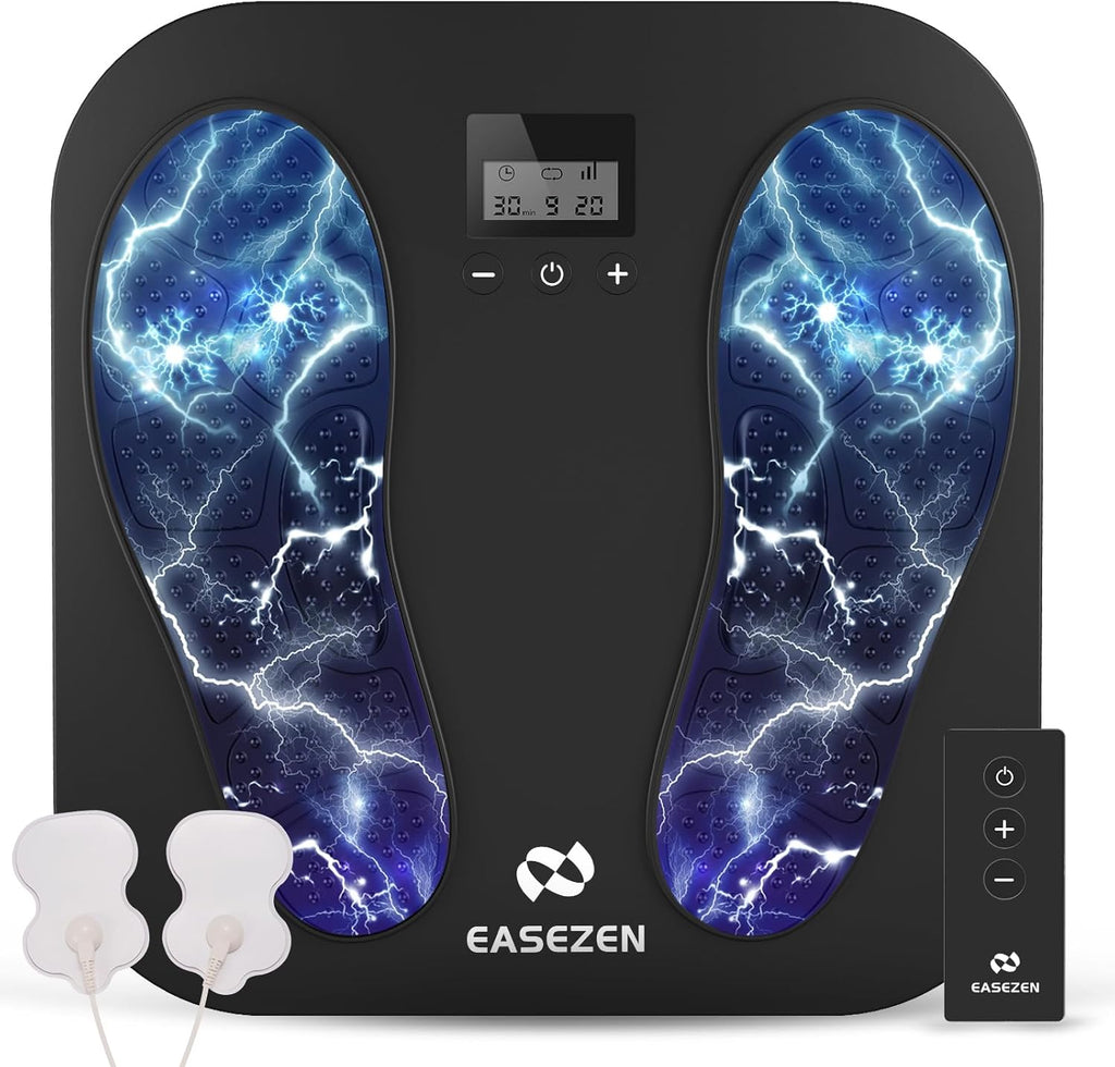 Foot Massager Rechargeable Foot Stimulator with Multiple Modes, Relaxing Foot & Leg Massager for Tired Feet, Home & Office Use, Gifts for Mom Dad