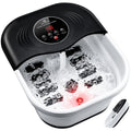 SPA4PIEDS Collapsible Foot Spa with Heat and Massage Rollers, Bubble, Red Light & Temperature Control, Foot Care Soaker Tub for Home Use, Black
