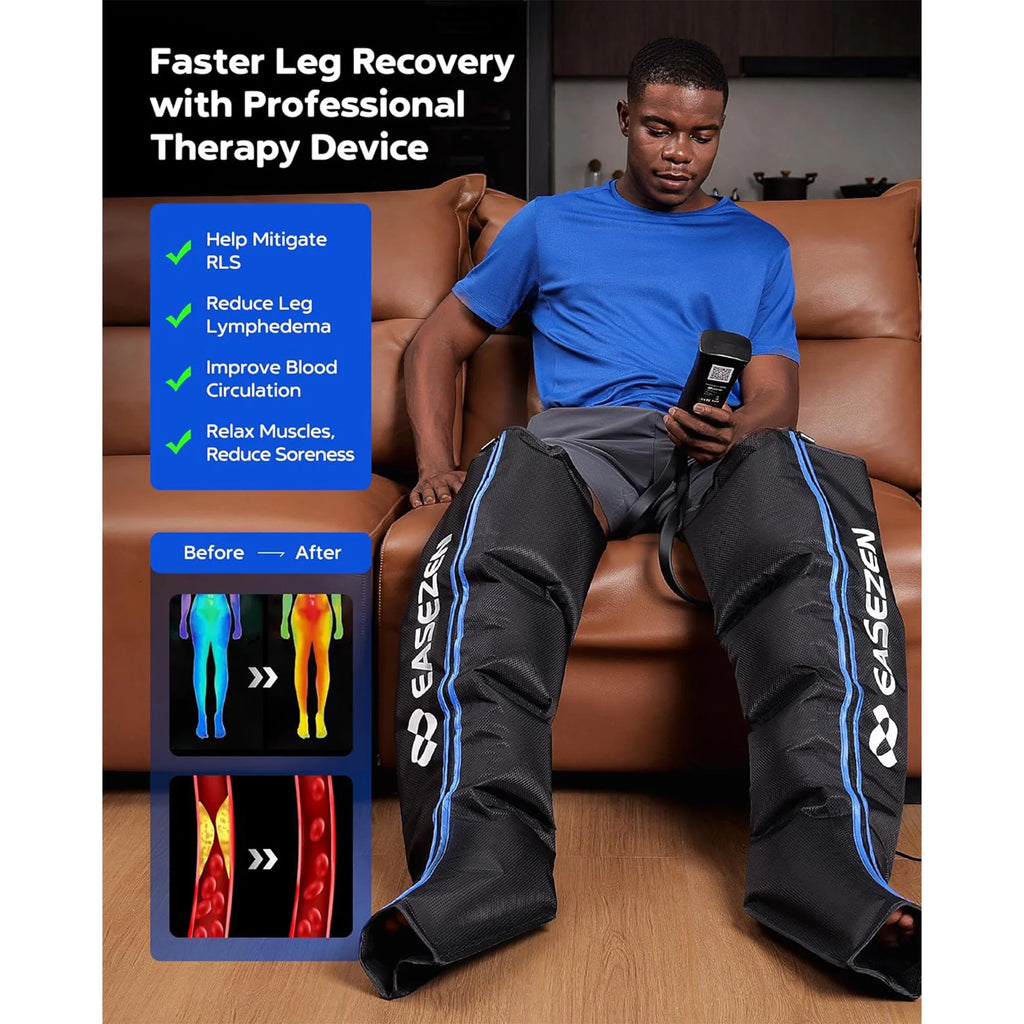 Leg Massager Air Compression Leg Relaxation System, Calf Thigh Foot Compression Device for Comfort and Daily Use