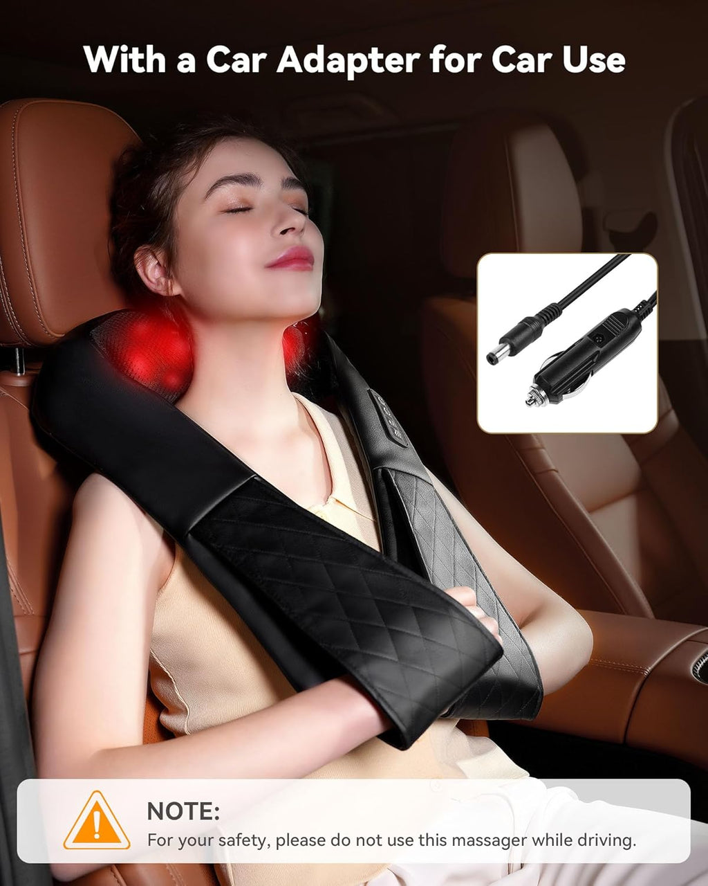 Neck Massager Corded Electric Neck Massager with Heat for Deep 4D Kneading Shoulder Massager Pillow Gifts for Mom Dad