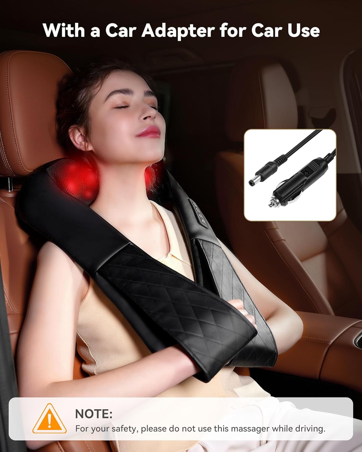 Neck Massager Corded Electric Neck Massager with Heat for Deep 4D Kneading Shoulder Massager Pillow Gifts for Mom Dad