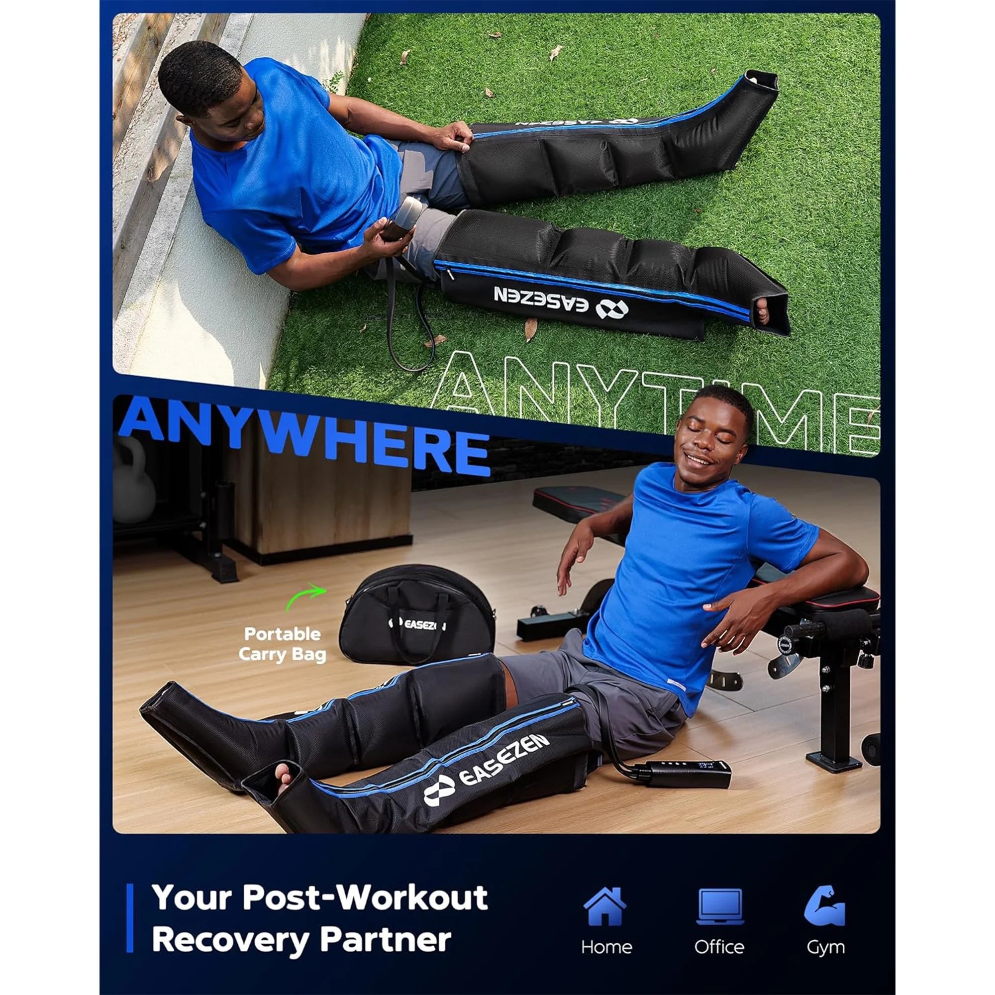 Leg Massager Air Compression Leg Relaxation System, Calf Thigh Foot Compression Device for Comfort and Daily Use