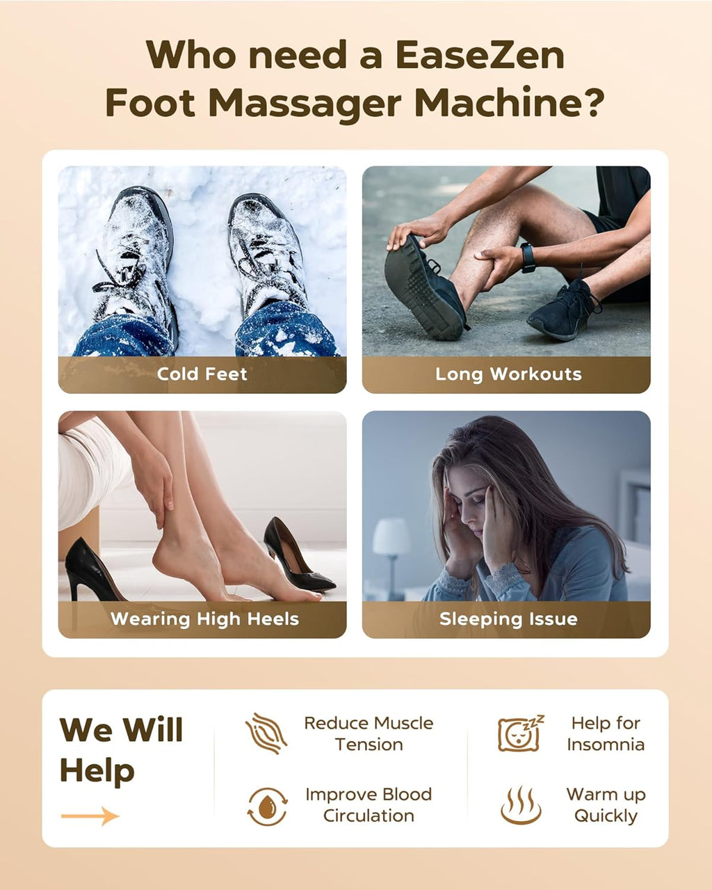 Heated Shiatsu Foot Massager with Remote Control, Full Foot Comfort, Gift for Women & Men, Size 14