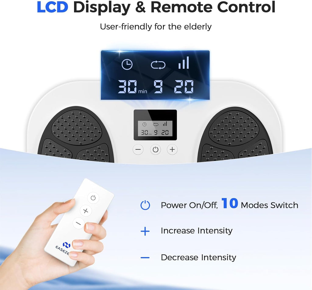Foot Massager Rechargeable Foot Stimulator with Multiple Modes, Relaxing Foot & Leg Massager for Tired Feet, Home & Office Use, Gifts for Mom Dad
