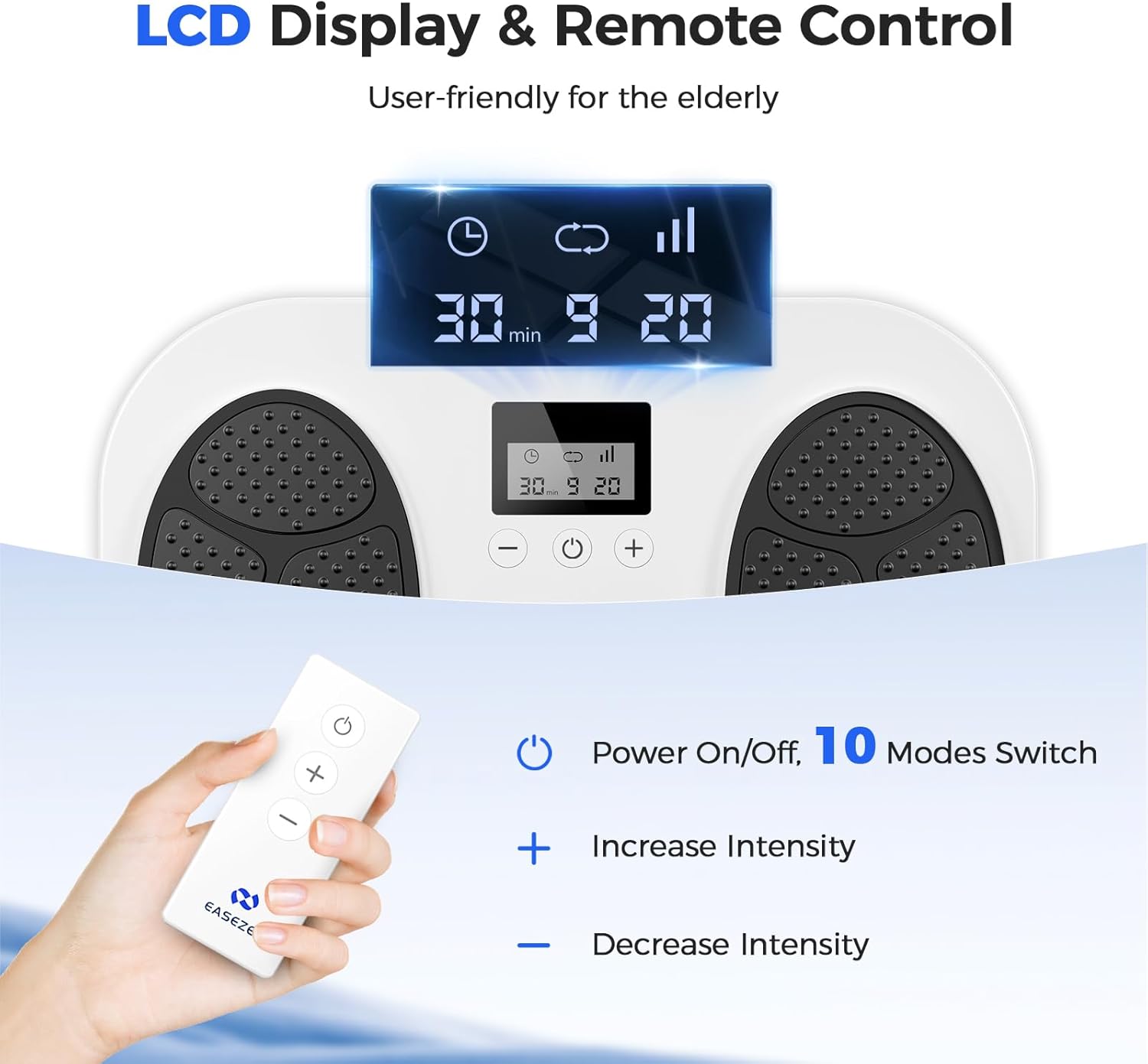 Foot Massager Rechargeable Foot Stimulator with Multiple Modes, Relaxing Foot & Leg Massager for Tired Feet, Home & Office Use, Gifts for Mom Dad