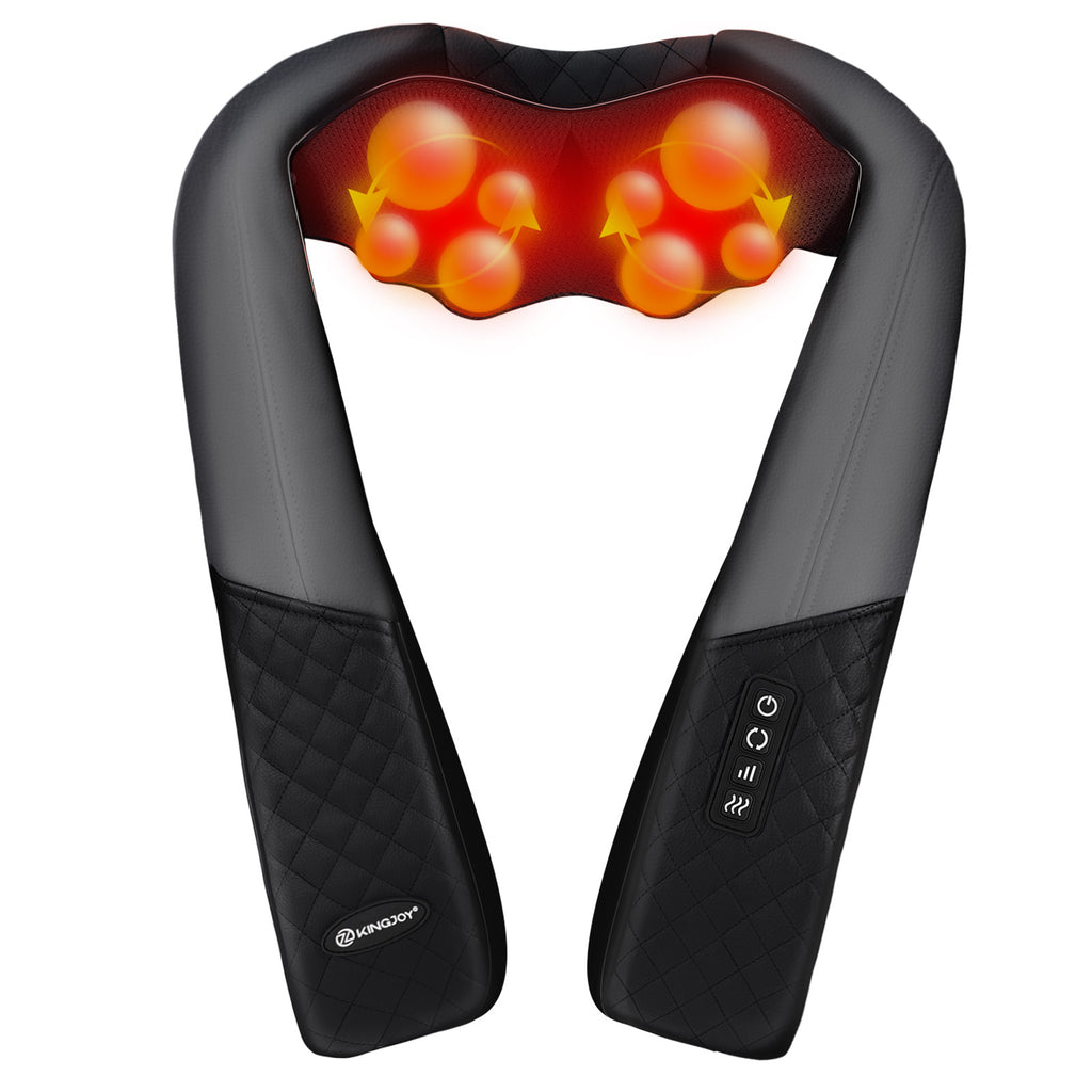 Neck and Shoulder Massager with Heat, 4D Shiatsu Neck and Back Massager with 16 Nodes for Back, Shoulder