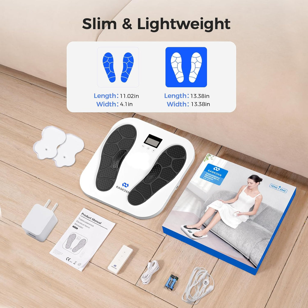 Foot Massager Rechargeable Foot Stimulator with Multiple Modes, Relaxing Foot & Leg Massager for Tired Feet, Home & Office Use, Gifts for Mom Dad