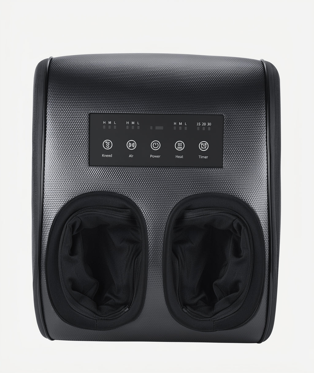SPA4PIEDS Foot Massager with Heat, 3 Kneading Air Compression Intensities, 3 Heating Levels & Timer for Neuropathy, Circulation
